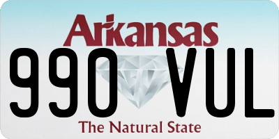AR license plate 990VUL