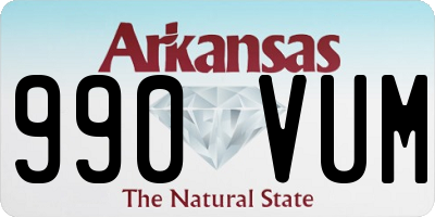AR license plate 990VUM
