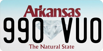 AR license plate 990VUO