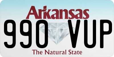 AR license plate 990VUP