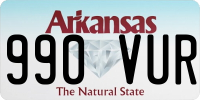 AR license plate 990VUR
