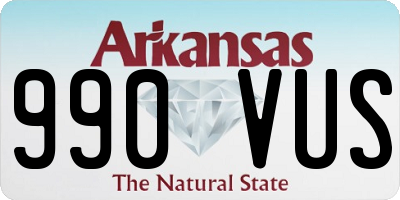AR license plate 990VUS