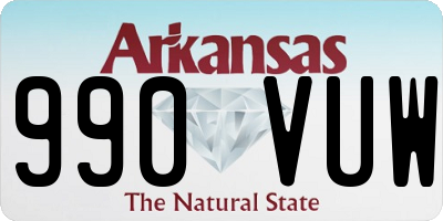 AR license plate 990VUW