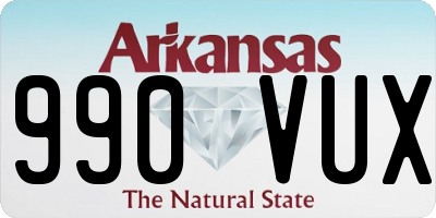 AR license plate 990VUX