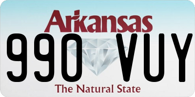 AR license plate 990VUY