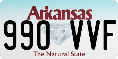AR license plate 990VVF
