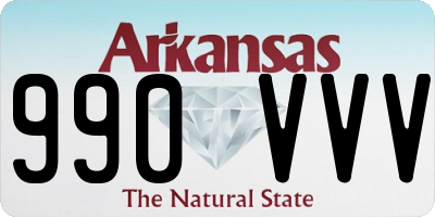 AR license plate 990VVV
