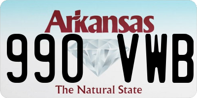 AR license plate 990VWB