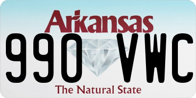 AR license plate 990VWC