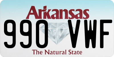 AR license plate 990VWF