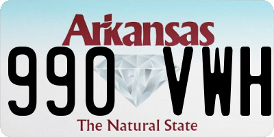 AR license plate 990VWH