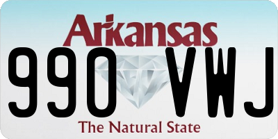 AR license plate 990VWJ
