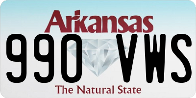 AR license plate 990VWS