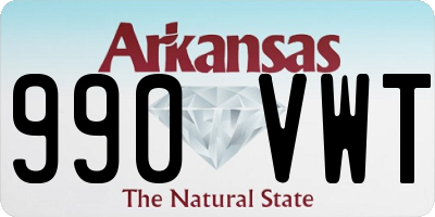AR license plate 990VWT