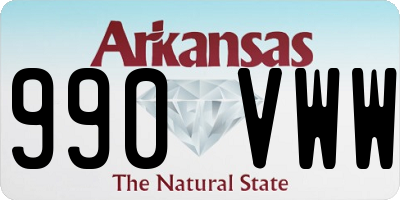 AR license plate 990VWW