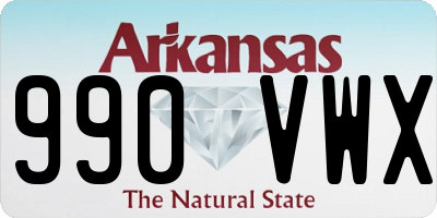 AR license plate 990VWX
