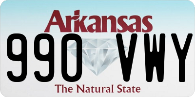 AR license plate 990VWY