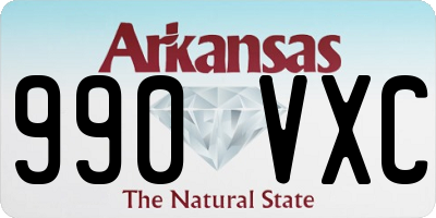 AR license plate 990VXC