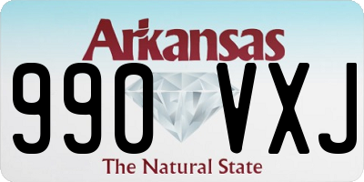AR license plate 990VXJ