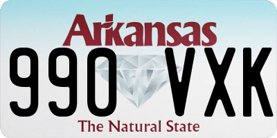 AR license plate 990VXK
