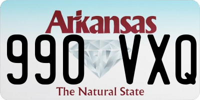 AR license plate 990VXQ