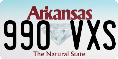 AR license plate 990VXS
