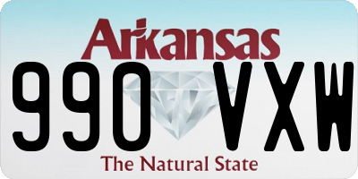 AR license plate 990VXW