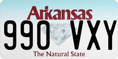 AR license plate 990VXY