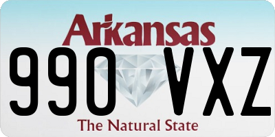 AR license plate 990VXZ