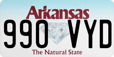 AR license plate 990VYD