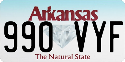AR license plate 990VYF