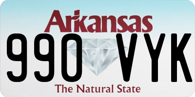 AR license plate 990VYK