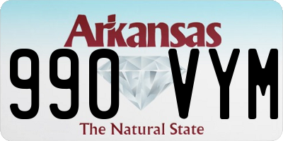AR license plate 990VYM