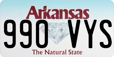 AR license plate 990VYS