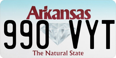 AR license plate 990VYT