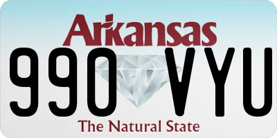 AR license plate 990VYU