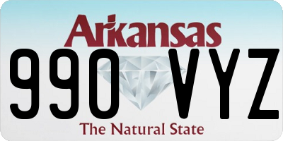 AR license plate 990VYZ
