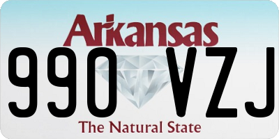 AR license plate 990VZJ