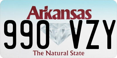 AR license plate 990VZY