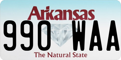 AR license plate 990WAA