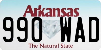 AR license plate 990WAD