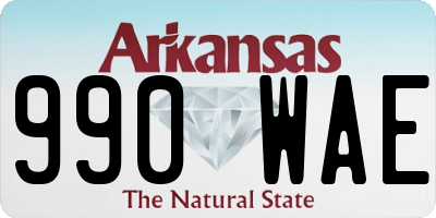 AR license plate 990WAE