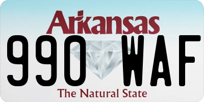 AR license plate 990WAF