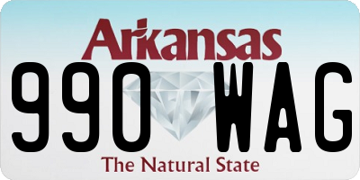AR license plate 990WAG