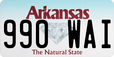 AR license plate 990WAI