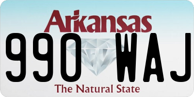 AR license plate 990WAJ