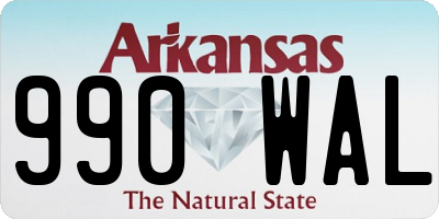 AR license plate 990WAL