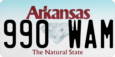 AR license plate 990WAM