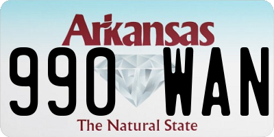 AR license plate 990WAN