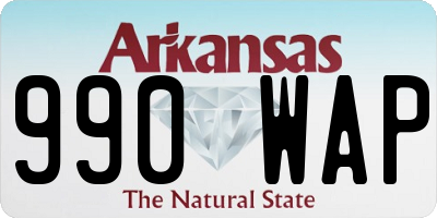 AR license plate 990WAP